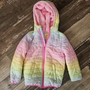 Girls size 12 colorful waterproof coat
